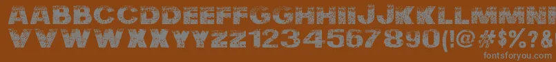 NuclearAccident Font – Gray Fonts on Brown Background