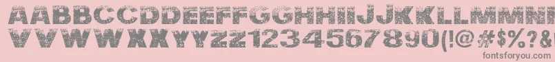 NuclearAccident Font – Gray Fonts on Pink Background