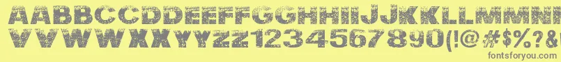 NuclearAccident Font – Gray Fonts on Yellow Background