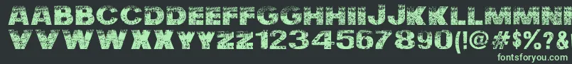 NuclearAccident Font – Green Fonts on Black Background