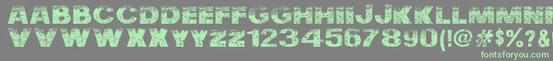 NuclearAccident Font – Green Fonts on Gray Background