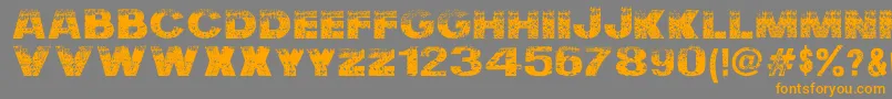 NuclearAccident Font – Orange Fonts on Gray Background