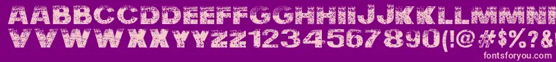 NuclearAccident Font – Pink Fonts on Purple Background