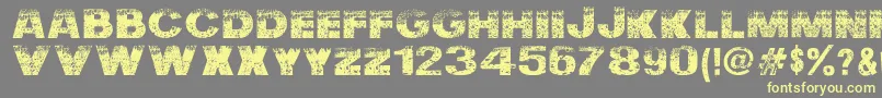 NuclearAccident Font – Yellow Fonts on Gray Background