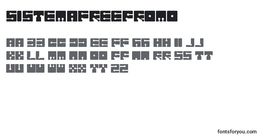 SistemaFreePromo Font – alphabet, numbers, special characters