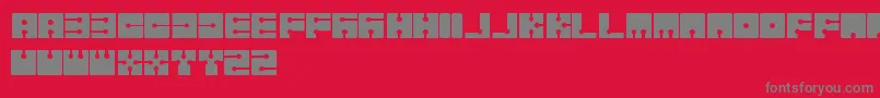 SistemaFreePromo Font – Gray Fonts on Red Background