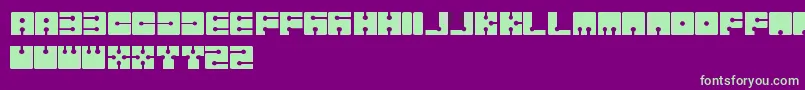 Fonte SistemaFreePromo – fontes verdes em um fundo violeta