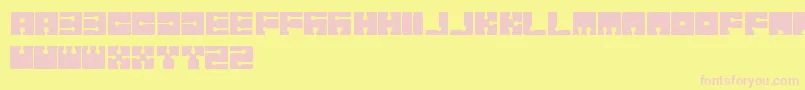 SistemaFreePromo Font – Pink Fonts on Yellow Background