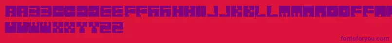 SistemaFreePromo Font – Purple Fonts on Red Background