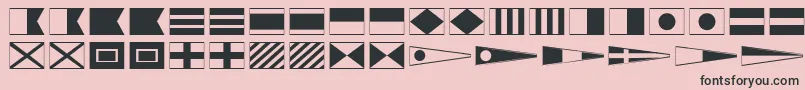 MaritimeFlags Font – Black Fonts on Pink Background