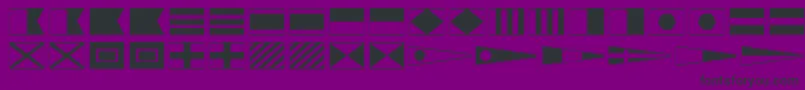 MaritimeFlags Font – Black Fonts on Purple Background