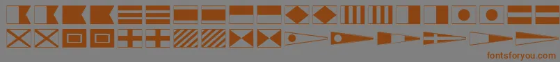 MaritimeFlags Font – Brown Fonts on Gray Background