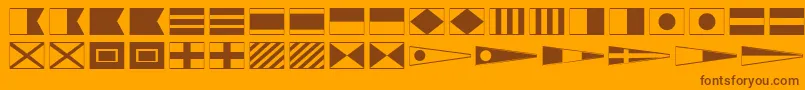 MaritimeFlags Font – Brown Fonts on Orange Background