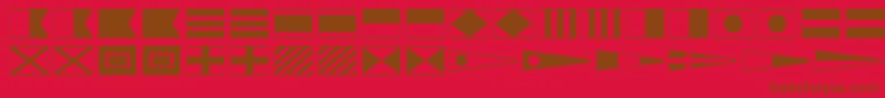 MaritimeFlags Font – Brown Fonts on Red Background