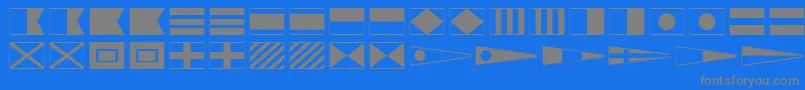 MaritimeFlags Font – Gray Fonts on Blue Background