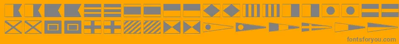 MaritimeFlags Font – Gray Fonts on Orange Background