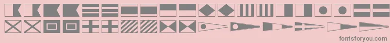 MaritimeFlags Font – Gray Fonts on Pink Background
