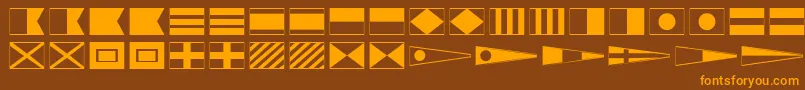 MaritimeFlags Font – Orange Fonts on Brown Background
