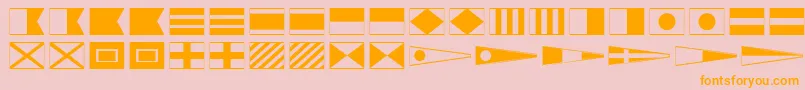 MaritimeFlags Font – Orange Fonts on Pink Background