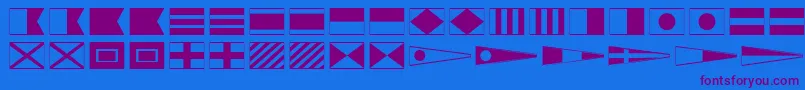 Подробнее о шрифте MaritimeFlags Шрифт MaritimeFlags – фиолетовые шрифты на синем фоне