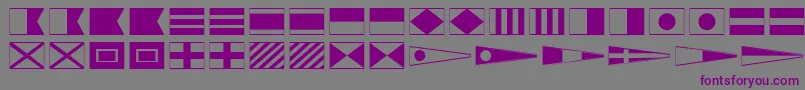 MaritimeFlags-fontti – violetit fontit harmaalla taustalla