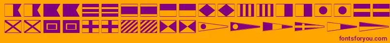 MaritimeFlags Font – Purple Fonts on Orange Background