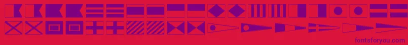 MaritimeFlags Font – Purple Fonts on Red Background
