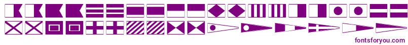 MaritimeFlags Font – Purple Fonts on White Background