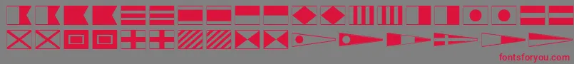 MaritimeFlags Font – Red Fonts on Gray Background