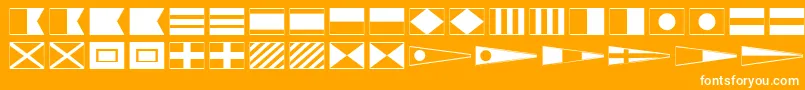 MaritimeFlags Font – White Fonts on Orange Background