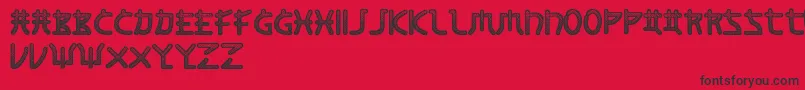 Screen Font – Black Fonts on Red Background