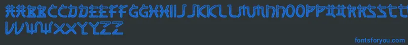 Screen Font – Blue Fonts on Black Background