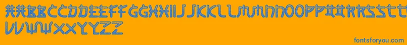 Screen Font – Blue Fonts on Orange Background