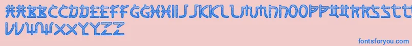 Screen Font – Blue Fonts on Pink Background