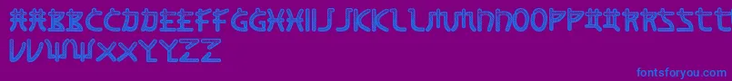 Screen-fontti – siniset fontit violetilla taustalla