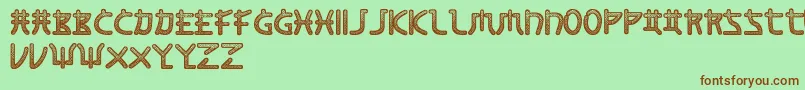 Screen Font – Brown Fonts on Green Background