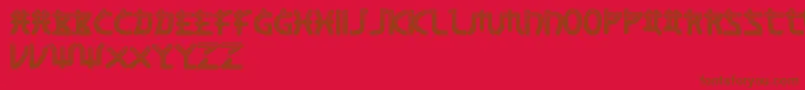 Screen Font – Brown Fonts on Red Background