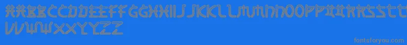 Screen-Schriftart – Graue Schriften auf blauem Hintergrund