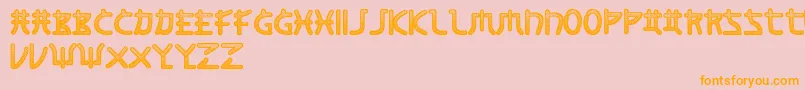 Screen Font – Orange Fonts on Pink Background