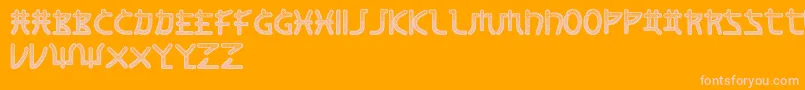 Screen Font – Pink Fonts on Orange Background