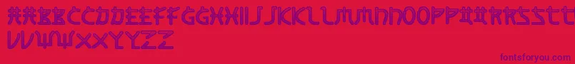 Screen Font – Purple Fonts on Red Background
