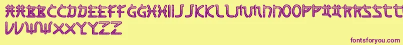 Screen Font – Purple Fonts on Yellow Background