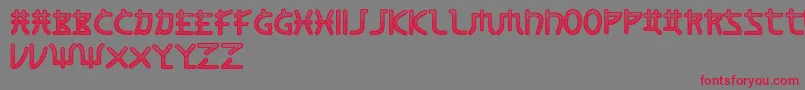 Screen Font – Red Fonts on Gray Background