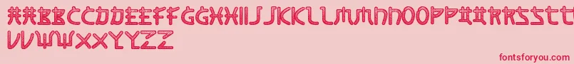 Screen Font – Red Fonts on Pink Background