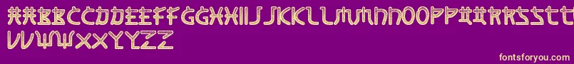 Screen Font – Yellow Fonts on Purple Background