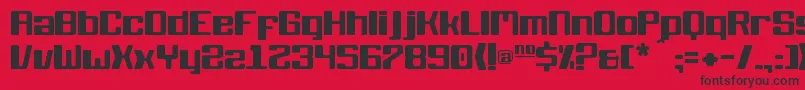 フォントKbBlackwolf – 赤い背景に黒い文字