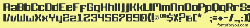 KbBlackwolf Font – Black Fonts on Yellow Background