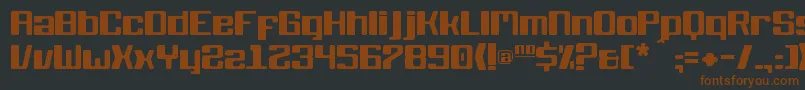 Шрифт KbBlackwolf – коричневые шрифты на чёрном фоне
