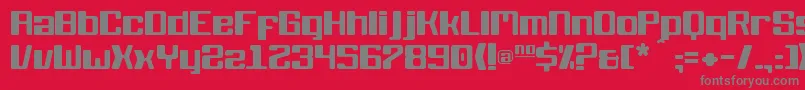 KbBlackwolf Font – Gray Fonts on Red Background