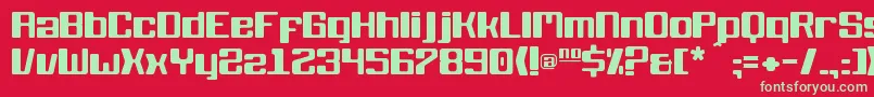 KbBlackwolf Font – Green Fonts on Red Background